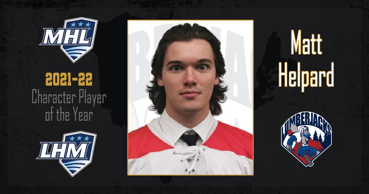 THEMHL's tweet photo. MHL names @ljackshockey Matt Helpard as 2021-22 Character Player of the Year

Details: https://t.co/4calW6hR4Q https://t.co/nrPZb9v8cX