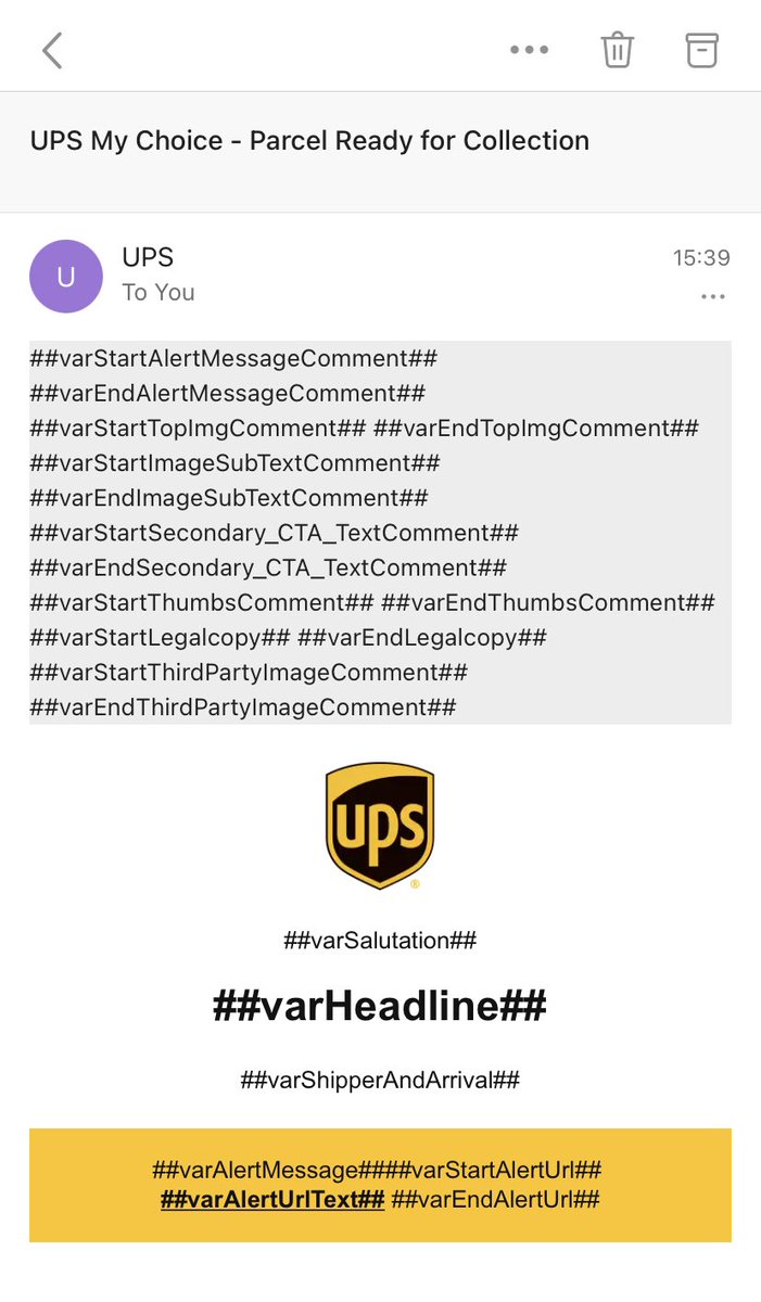 ChrisBatten_'s tweet photo. @UPS you might want to take a look at your email notification service… https://t.co/UtmR5Sh312