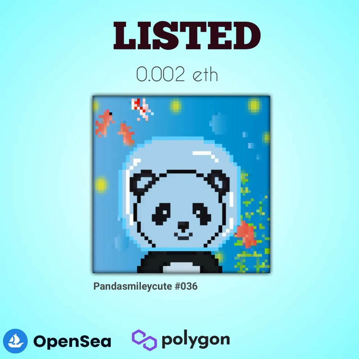 🐼pandasmileycute🐼 #036 has been released, waiting to be adopted, 

Get your before the price to the moon
🚀🚀🚀🚀🚀🚀🚀🚀🚀🚀🚀🚀🚀
Now available on opensea ( link in bio) 

 #NFTGiveaway #nft  #nftart #nftcollector #nftcommunity  #nftartist #nftcollectibles #nftartgallery