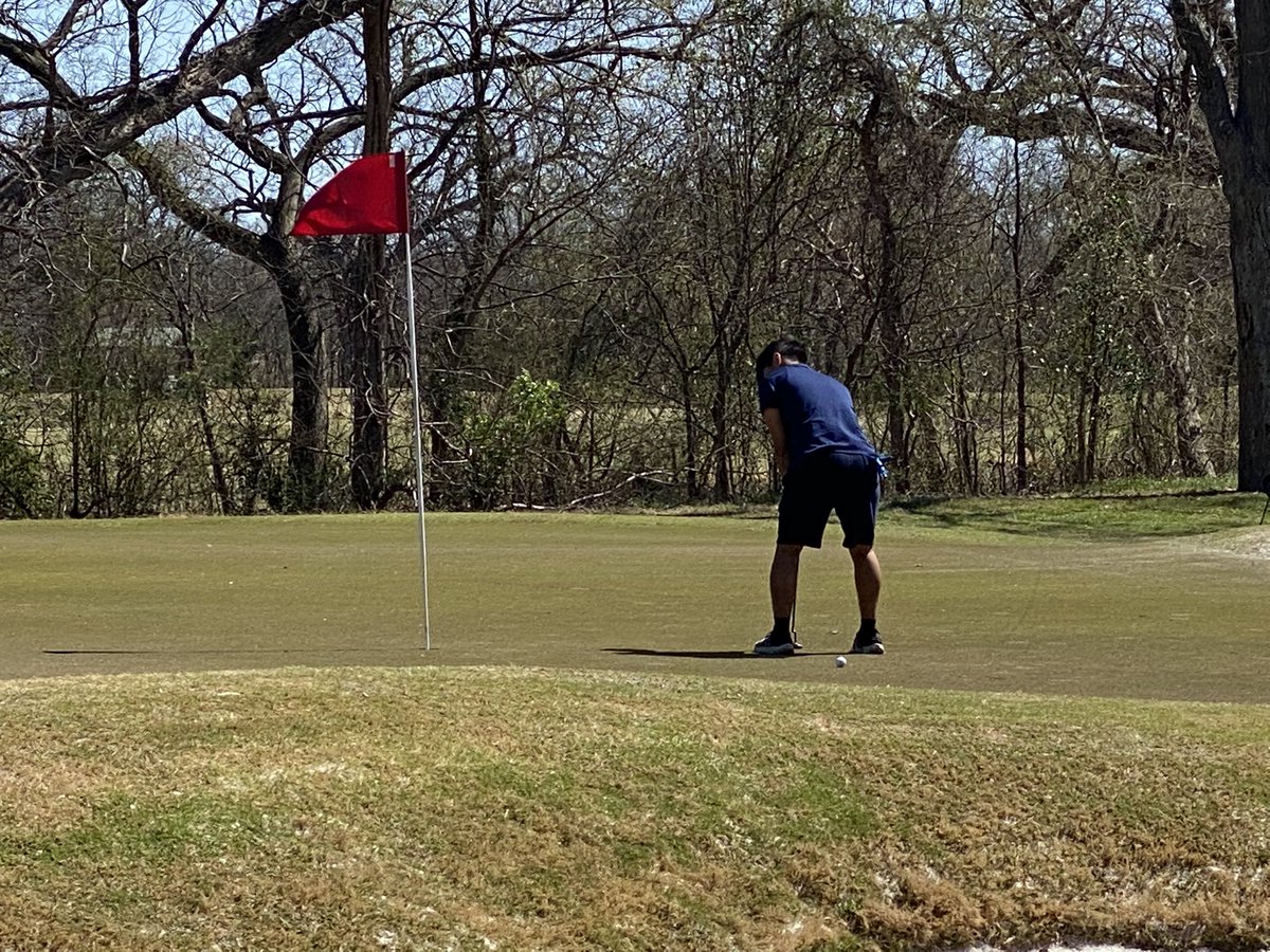 CoachCoferETAMU's tweet photo. We are here at #TensionGolfCourse supporting our boys golf team. District 12-5A Golf Tournament!!  Great start KK!!
@JFKimball_HS @KimballXC @JFKimballBBall @BallOutKimball @KimballTrack @kimballbaseball @KimballWrestles https://t.co/E8Nv8JYQv1