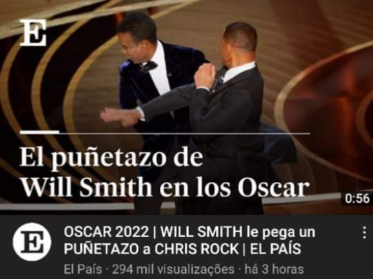 KctaTv's tweet photo. Jornal El País, Noticia Punhetaço de Will Smith no #Oscar https://t.co/UPCobyr1ek