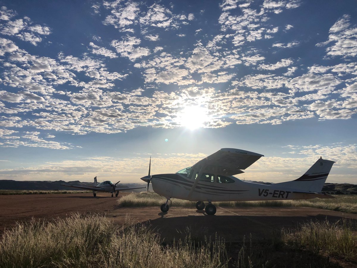 SandfonteinLodg's tweet photo. Namibia is one of the most scenic countries to fly in, with its ever-changing landscapes. You can also discover Sandfontein by air. We have a well-maintained airstrip that's perfect for light aircraft.  Fly-in specials can be arranged - just let us know! https://t.co/hiEnNef6uA