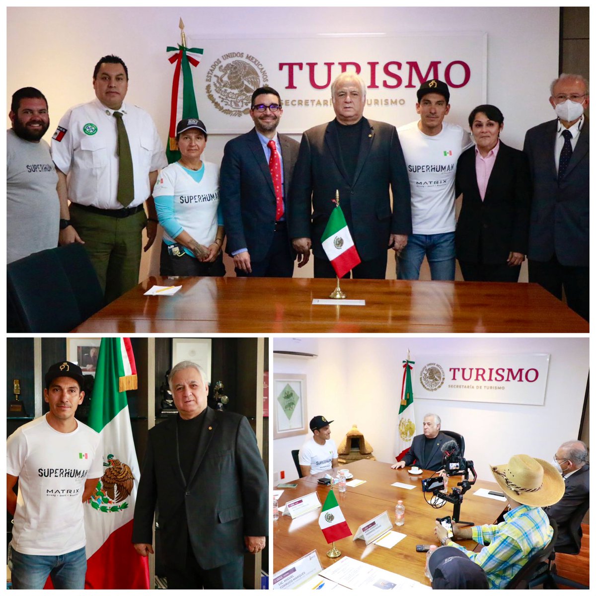 Muy contento de conversar con <a href="/DanielAlmanzaG/">Daniel Almanza</a>, ultra maratonista que encabeza el proyecto #SuperHumanPorMéxico, que apoyamos desde SECTUR para promover los destinos turísticos a través del deporte. Inició el 16 enero en Cabo San Lucas #BCS y acabará el 25 abril en Cancún, #QRoo🇲🇽