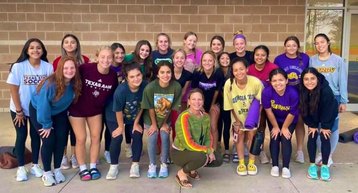 mchigirlssoccer's tweet photo. From yesterday’s team yoga sesh!🧘‍♀️🧘‍♀️ https://t.co/FQPJFC6sGX