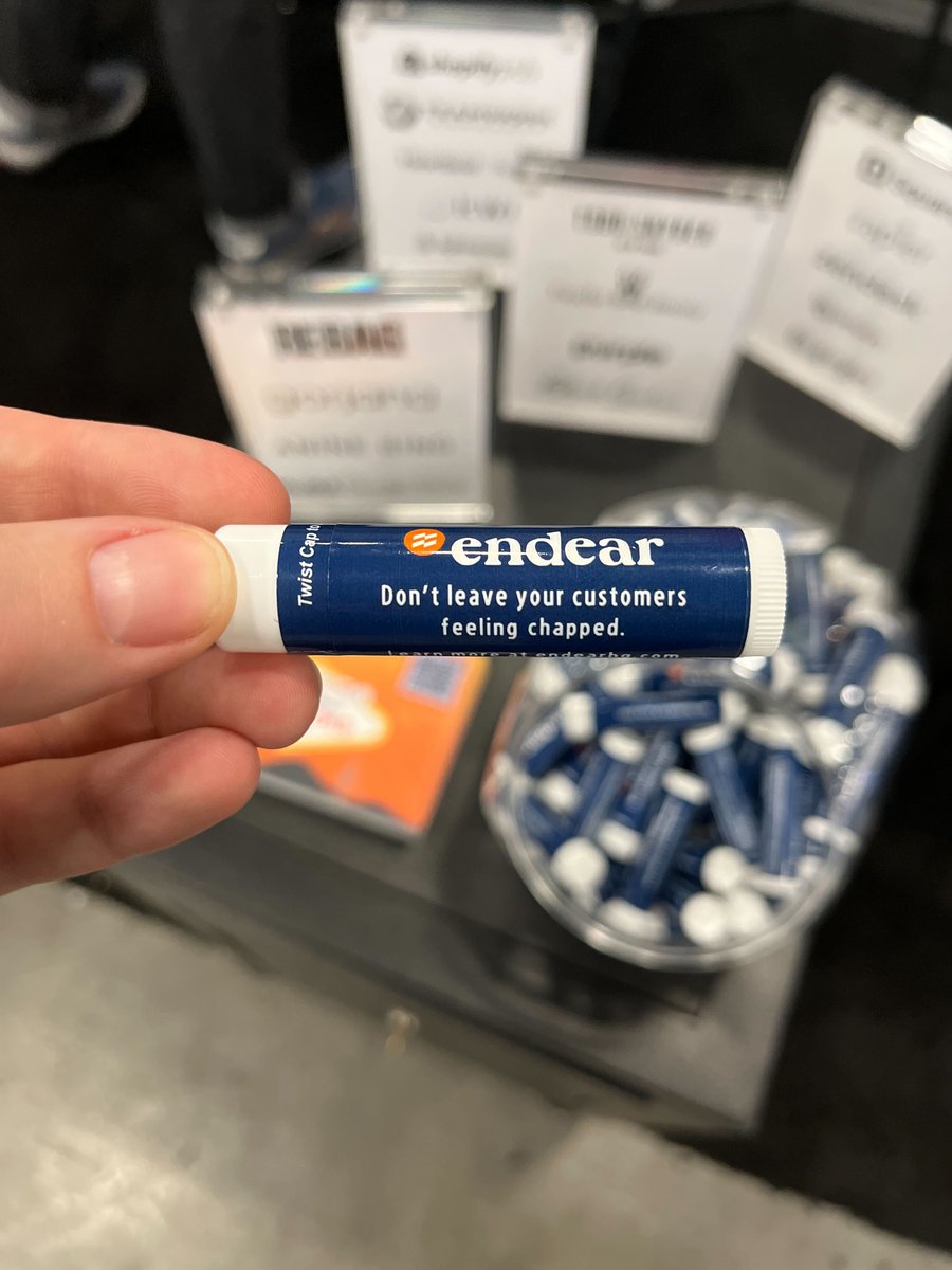Time for round 2 of <a href="/shoptalk/">Shoptalk</a> 

Don't let the desert air crack your lips. 

Drop by booth number 20 on Startup Street for some Endear chapstick. 

#shoptalk2022