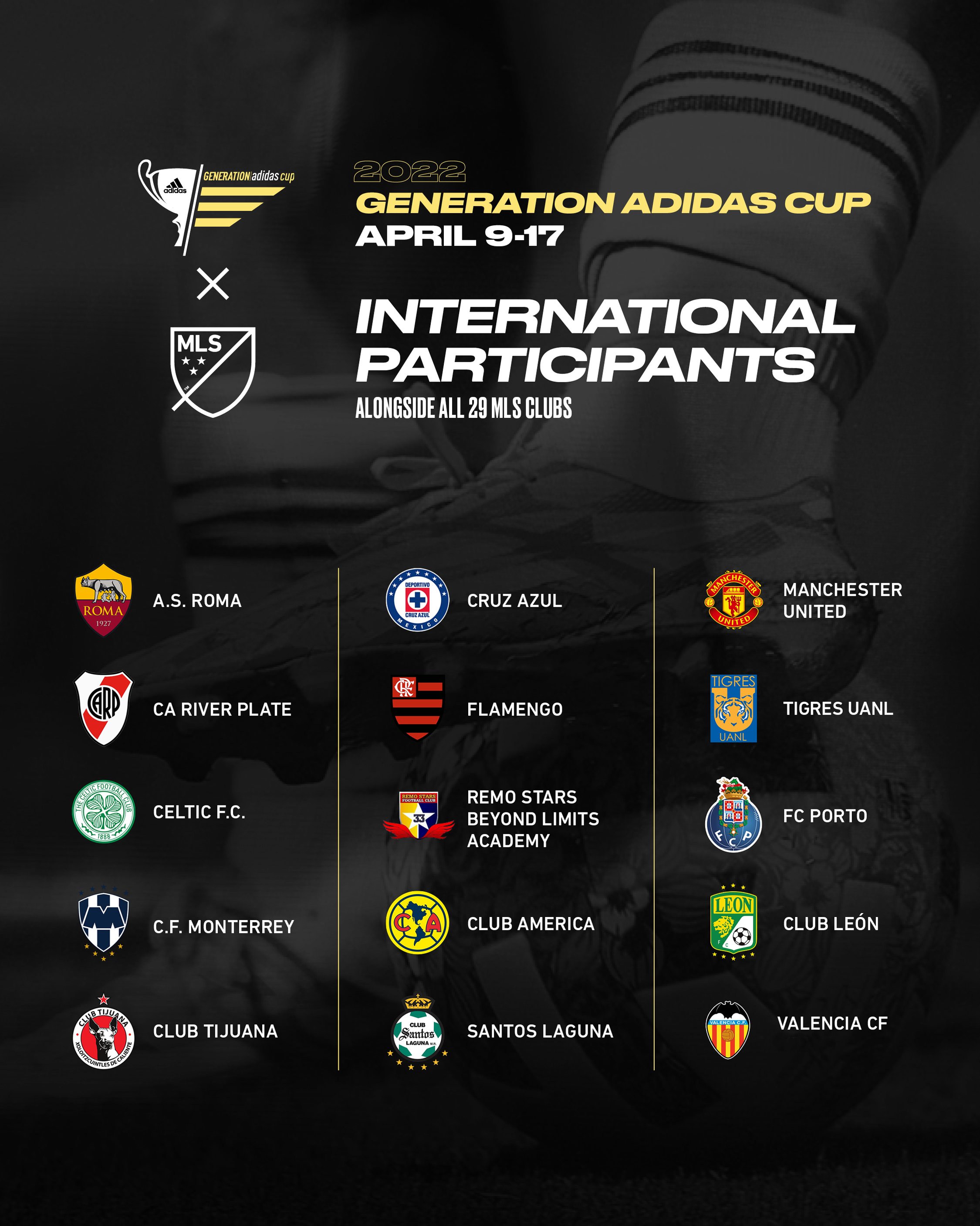 Rayados y disputarán torneo Generation adidas Cup