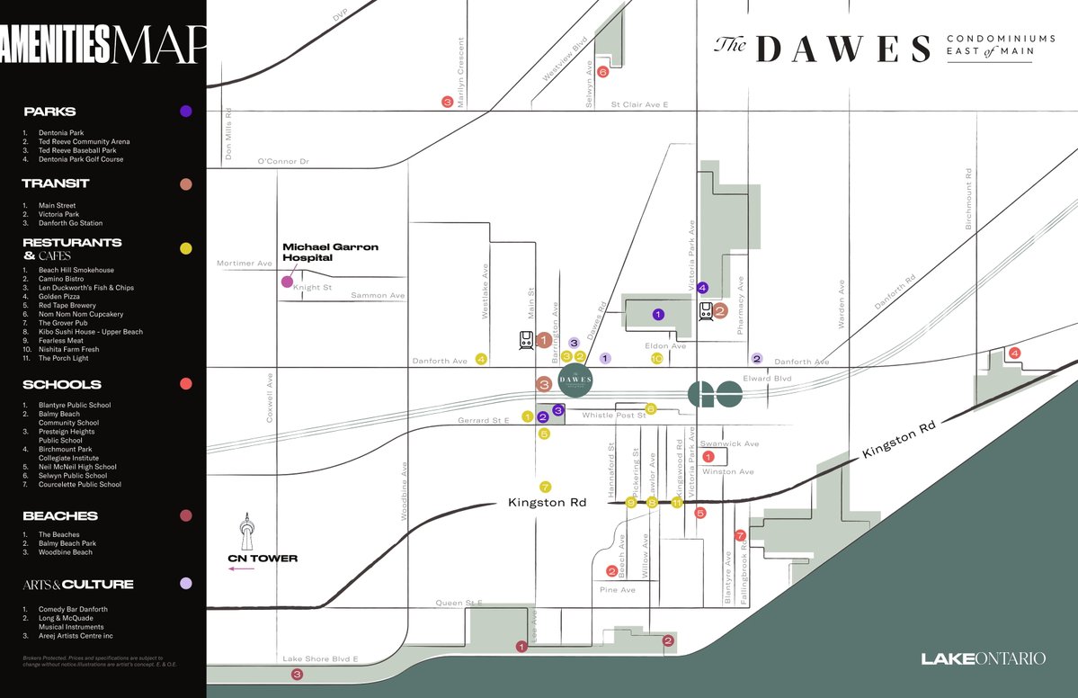 🔥🔥#TheDawes Condo at East of Main, located at 10-30 Dawes Rd in #danforthvillage 
South Tower: 38 storeys w/378 units
North Tower: 24 storeys w/253 units
Register: remaxexcel.com/thedawes/
Floor Plans Available!
1 Bed from High $500’s
2 Bed from Low $700’s
3 Bed from High $900’s