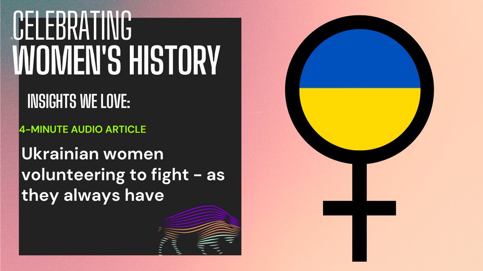 brysongillette's tweet photo. Inspiring @NPR audio article about the history of Ukrainian women volunteering to protect their country - beginning in World War I and through today. - BG Team @gavinlodge 
https://t.co/0aOUneaSPF https://t.co/xJOSpTLde5