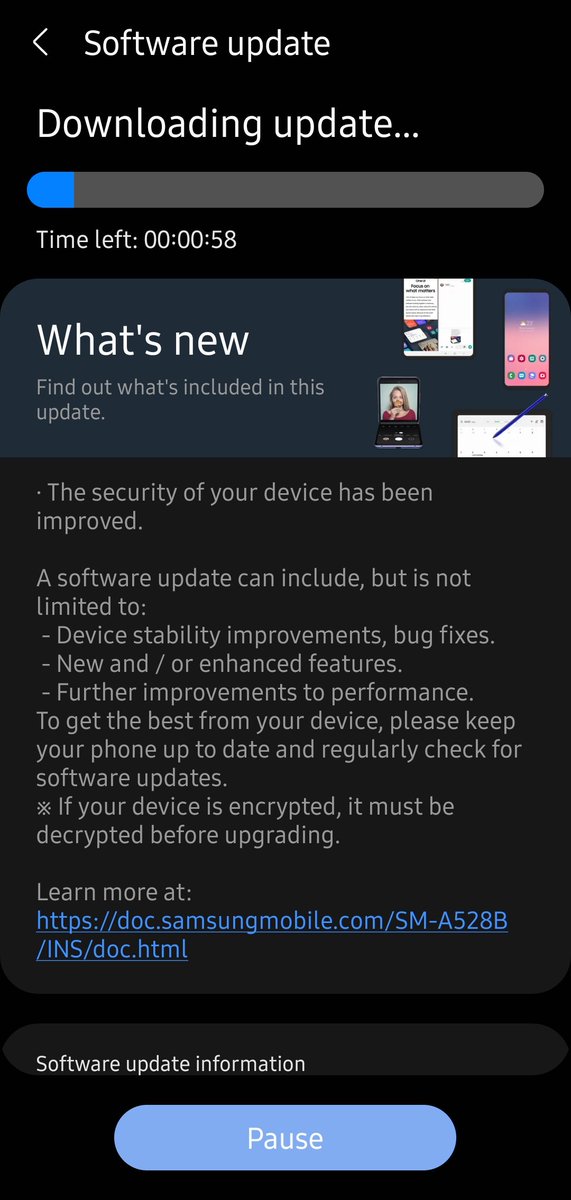 OAswinJKumarO's tweet image. #A52s5G Update has arrived but 
it&apos;s not OneUi4.1

It&apos;s Feb security patch. @SamsungIndia @SamsungMobile