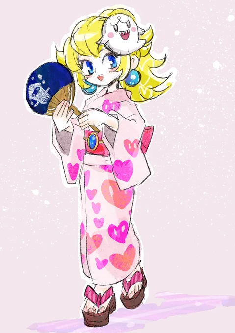 #PrincessPeach #ピーチ姫 #らくがき #SuperMario #マリオカート #イラスト ゆかた!。 