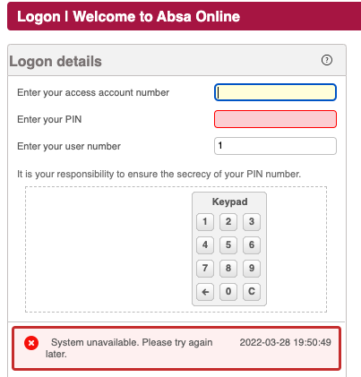 christiaanmeyer's tweet photo. @AbsaSouthAfrica Can you fix this please? https://t.co/D6y7QGREOq