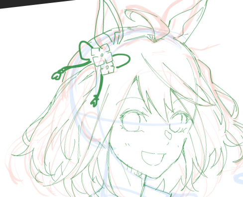 ざーーっとお絵かきキタちゃん、だいぶかわいく顔できたので載せとく 