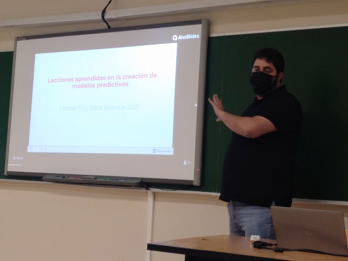 idemiguel_UVa's tweet photo. Hoy en el Máster en #BigData Science @ETSIT_UVa, @mjimcua, de SAGE, comparte con nosotros las lecciones que ha ido aprendiendo a lo largo de muchos proyectos de creación de modelos predictivos. ¡Seguro que les viene genial a nuestros alumnos! #MBDS #BigData #DataScience https://t.co/47xKYHxfDa