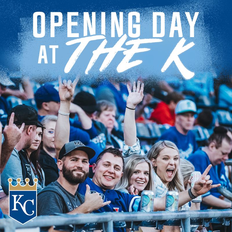 Royals's tweet photo. Baseball season is the best season. Get your Single-game tickets to 2022 Royals games, including Opening Day!