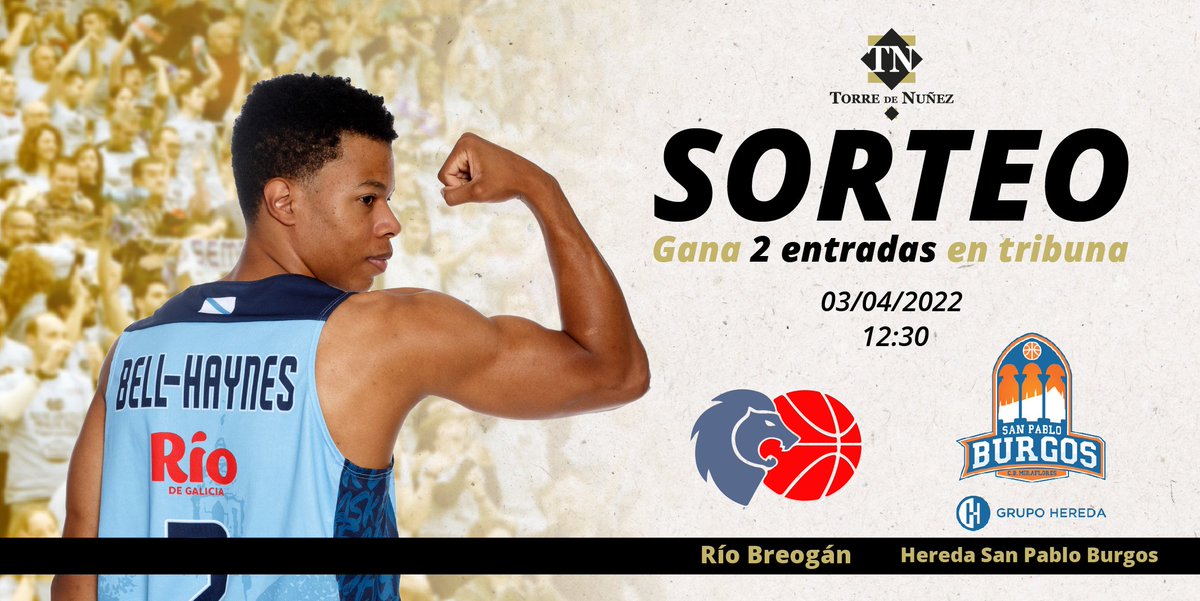 🎟️🏀 SORTEO ENTRADAS 🎟️🏀

Gana 2️⃣ entradas para el próximo partido del <a href="/CBBreogan/">Río Breogán</a> 😱

▫️Haz RT
▫️Sigue a <a href="/torredenunez/">Torre de Núñez</a> 
▫️Menciona al amigo con el que irías al Pazo

#TorreDeNúñez #Patrocinio #Sorteo <a href="/BreoMaximus/">MaximusBreo</a>