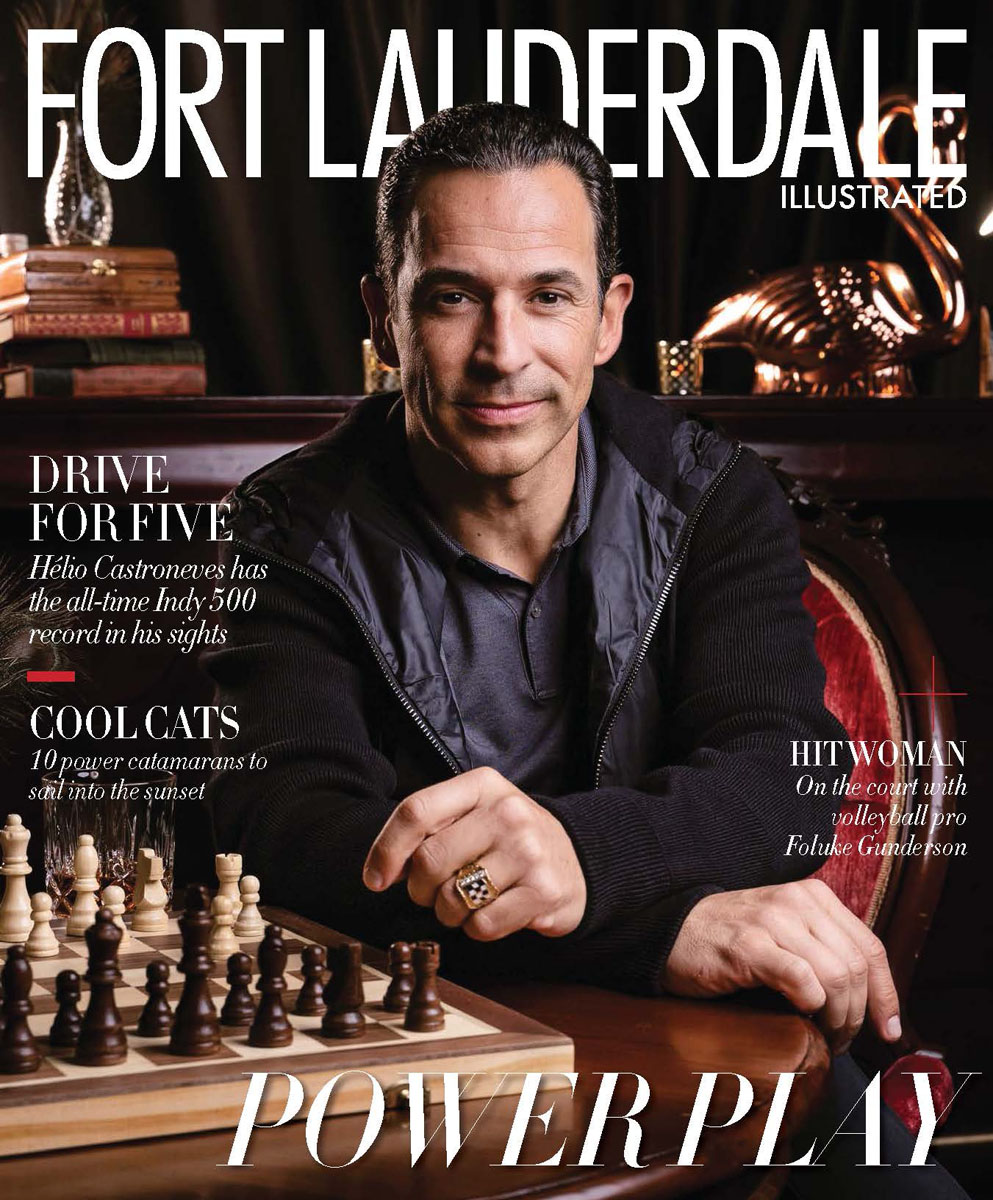 Cover star Hélio Castroneves is in the hot seat. The prolific driver has won 31 IndyCar series races over his 21-year career and has his sights set on the next one: a record-breaking fifth win at this year's Indianapolis 500. Catch up with "Spider-Man" in the April issue.