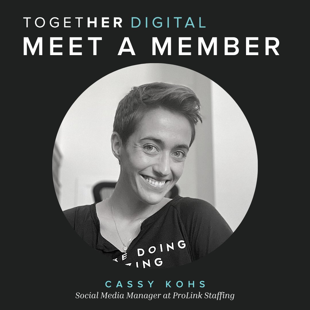 Say hello to Cassy Kohs, Social Media Manager at @ProLinkStaffing &amp; former Together Cincinnati event chair! #TogetherDigital #TogetherCincinnati #MemberSpotlight