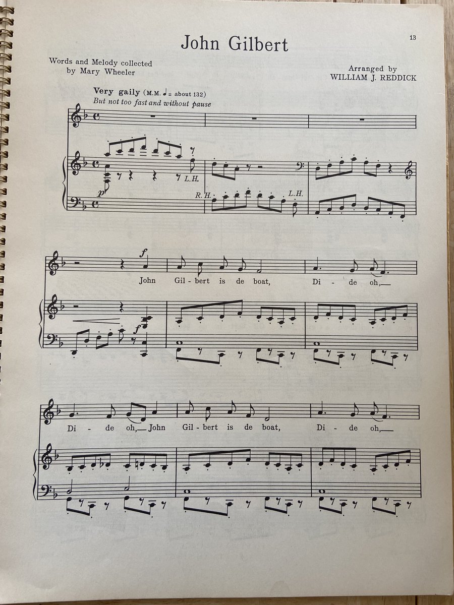 In Ep 3: The River and The Rousters, we learn about a genre of folk music from riverboat workers in the early 1900s. Some have collected these songs to preserve the music of roustabouts, including "John Gilbert," pictured here in the music book "Roustabout Songs." Ep link in bio!
