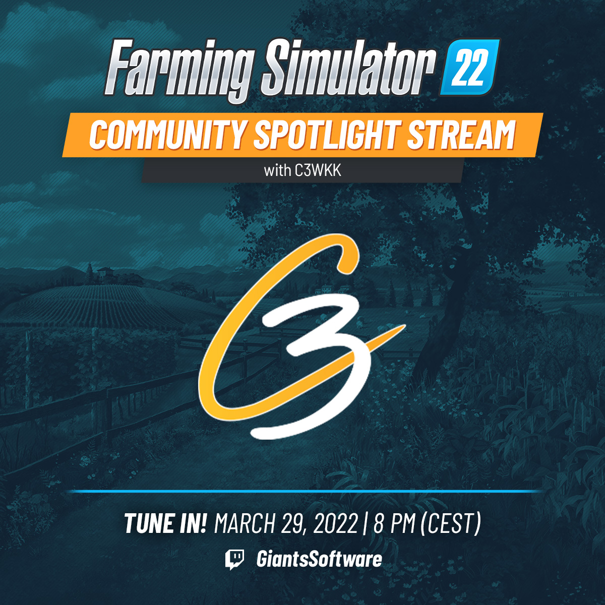 farmingsim's tweet photo. Join @KerminatorLive tomorrow at 2pm EDT/8pm CEST as he hosts our special guest, @GIANTSSoftware Partner &amp; Content Creator @C3Wkk on the next Community Spotlight stream. https://t.co/nmsWMXKsPI https://t.co/5rUvM0Tlxy