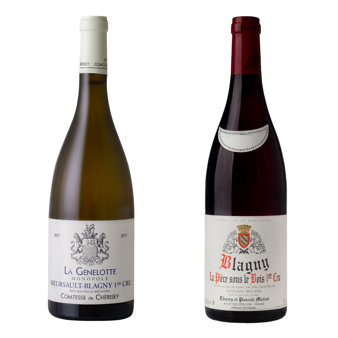 WineandSpirits's tweet photo. We have a dual #wineoftheweek, featuring both white &amp; red wines from #Blagny, b/w Puligny-Montrachet &amp; Meursault in #Burgundy. 
Read critic Joshua Greene's write-up:
https://t.co/e8QMpxLMDS
#Chardonnay #PinotNoir #limestoneterroir #terroir #wotw #comtessedecherisey #domainematrot https://t.co/dg9oGSaf6Q