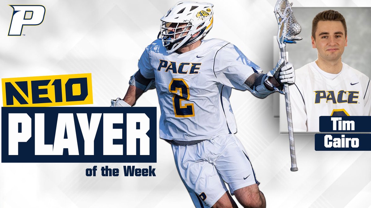 Congrats to Tim Cairo of <a href="/PaceLacrosse/">🅿️ace Lacrosse</a>...the NE10's Player of the Week! 

👉 5⃣ goals, 2⃣ assists in win over AIC

📝: bit.ly/3DheVy5