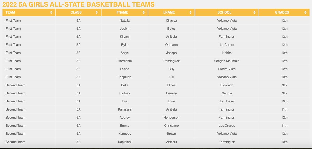 Congrats <a href="/RylieOttmann0/">Rylie Ottmann</a>  First Team All-State! This one means something because it's voted on by the coaches. #respect #nmproducts <a href="/LCGirlsHoops/">Marisa Cogan</a>