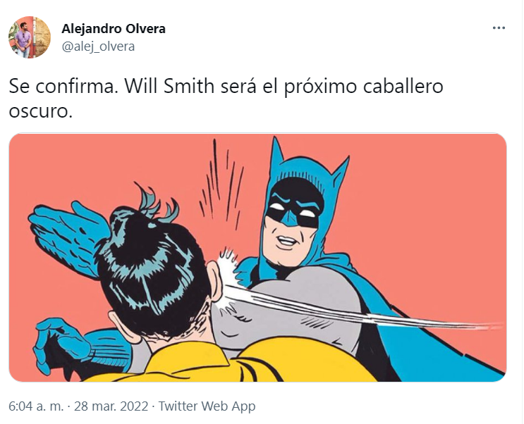 247DigitalWeb's tweet photo. #Humor247 | La noche de los #Oscars no sólo dejó golpes, lágrimas y un spoiler del estreno de una película, si no también una gran cantidad de memes.
#28Mar #247Digital https://t.co/CRC8KKizkl