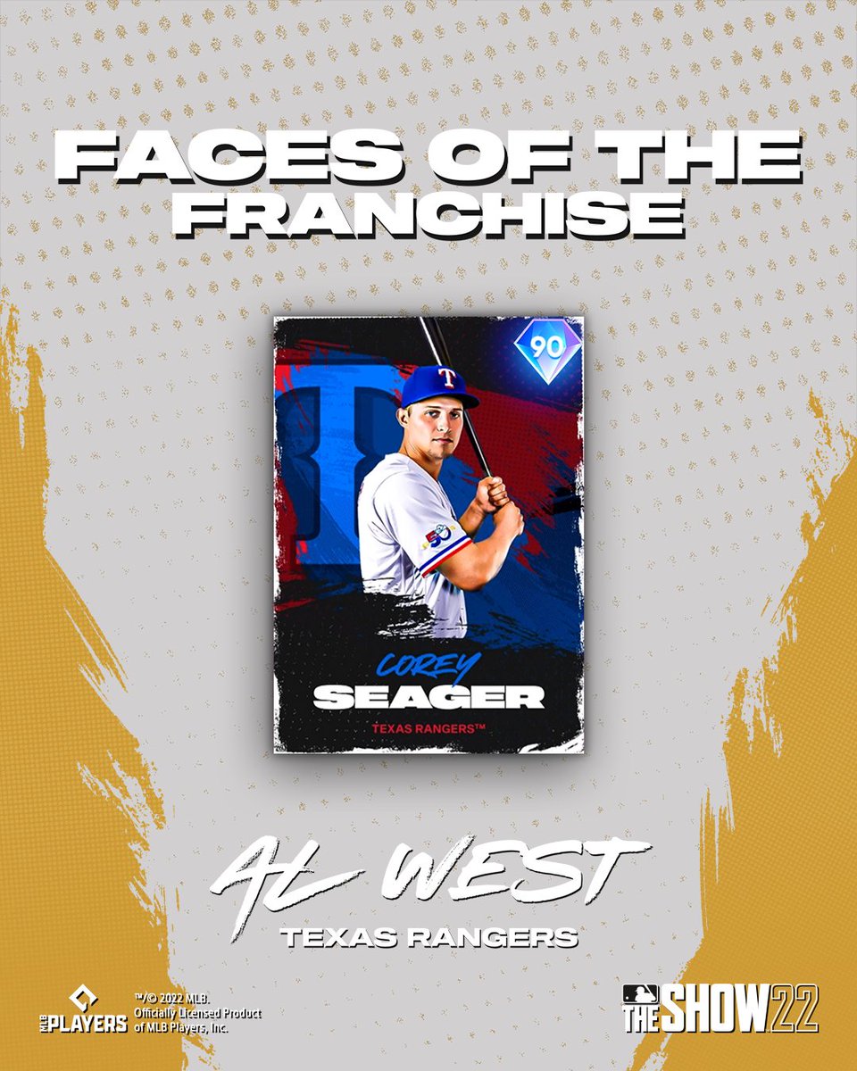 Rangers's tweet image. 💎 Face of the Franchise 💎 

Earn this Corey Seager card in @MLBTheShow! #OwnTheShow