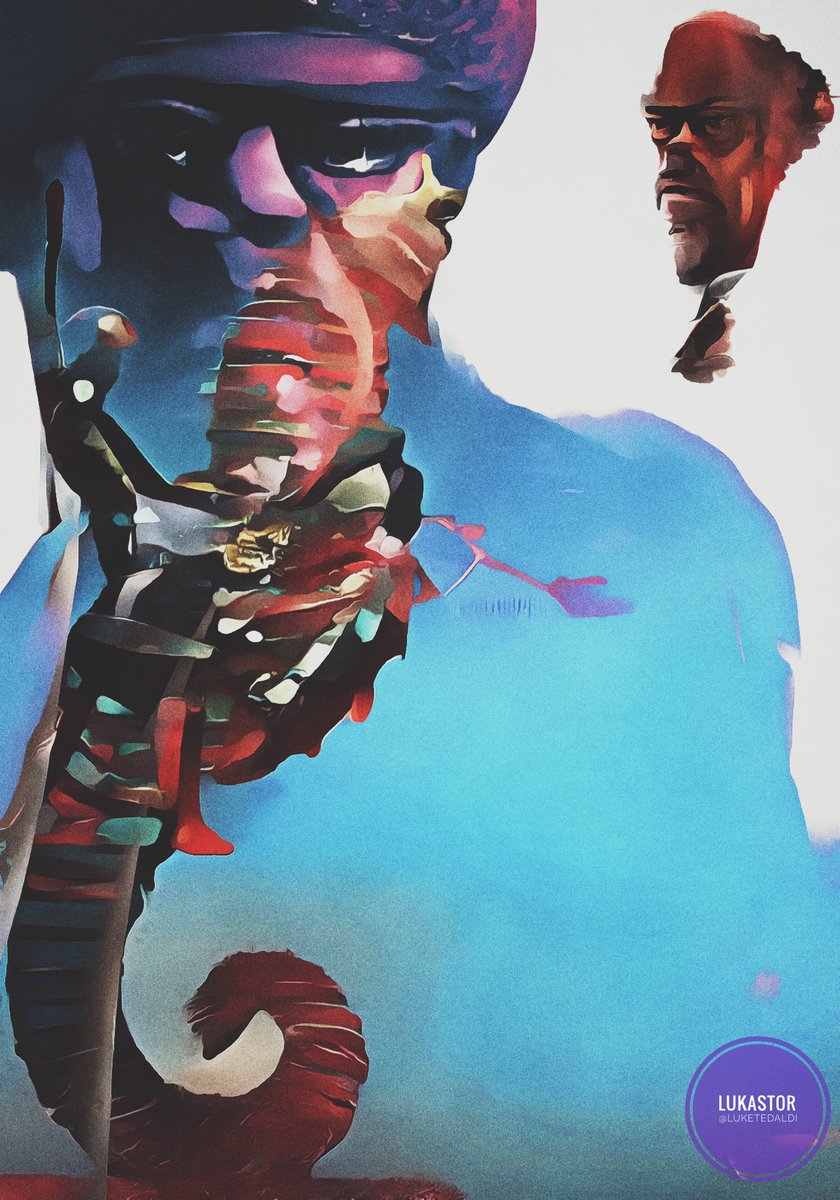 LukeTedaldi's tweet photo. The Creative Brief: Samurai Jesus that is also a cyborg dog with a shotgun, that is riding a seahorse. Battling a roasted turkey leg that is Samuel L Jackson with a taser baton. 
Movie directed by Michael Bay.
#SamuelLTurkeyLeg https://t.co/64MNygPH6E