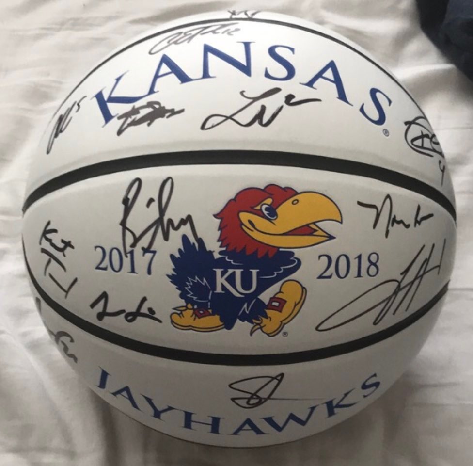 AintNoSeatsPod's tweet photo. Want to win a signed ball from the 2018 KU Final Four squad? RT this tweet and “Like” our latest episode on YouTube to enter. We’ll choose a winner at the end of the week. 

📺: https://t.co/N8r5OBN3zt https://t.co/0TWwGTwkBM