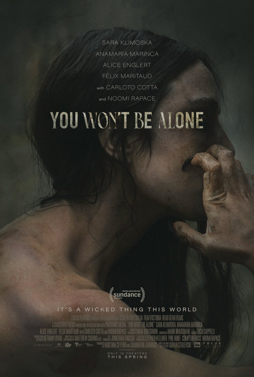 You and a guest are invited to an in-person screening on Thurs. 3/31 7:30PM of YOU WON'T BE ALONE, which premiered to critical acclaim at this year's Sundance Film Festival followed by a special Q&amp;A with director Goran Stolevsk. RSVP here bit.ly/3IKzns7
