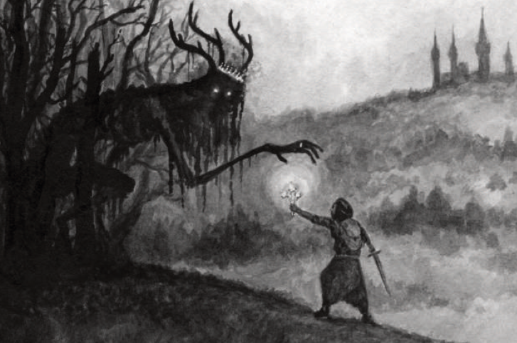 Tuesday at 8pm et I'm thrilled to sit down w/@trollhands to play Token! Token is 1 shot 2 player Rooted in <a href="/trophyrpg/">Trophy 🖤🖤🖤</a> #ttrpg about a hero &amp; monster circling each other in a haunted forest, offering gifts &amp; signs of their intent. 

Join Gabriel+Tony live at ttrpg.link/token