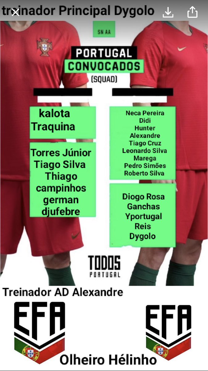 g4nchas's tweet photo. Muito contente por ser convocado para seleção da @EFA_Portugal muitos vai dizer que não é importante mas para mim é é muito vamos Portugal 🇵🇹 https://t.co/0155OlyPAH
