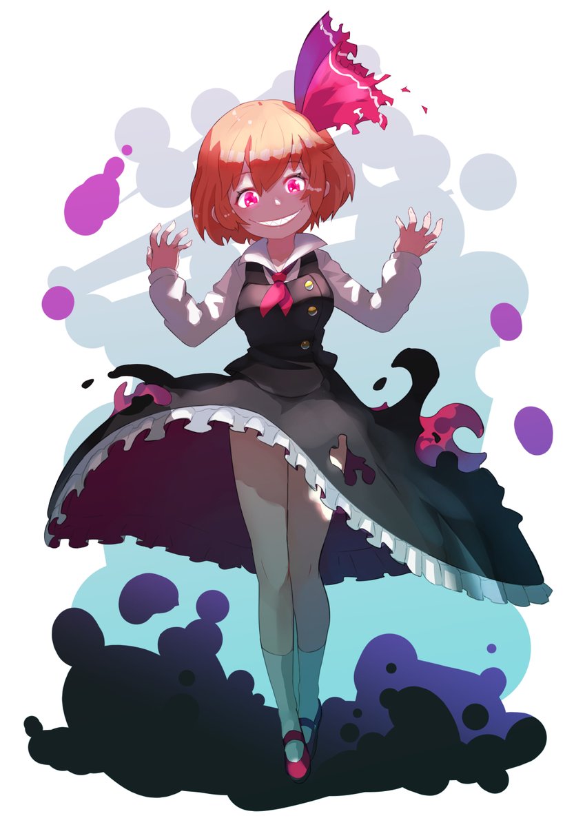 ルーミア(東方プロジェクト) 「る～みあ 」|はしろのイラスト