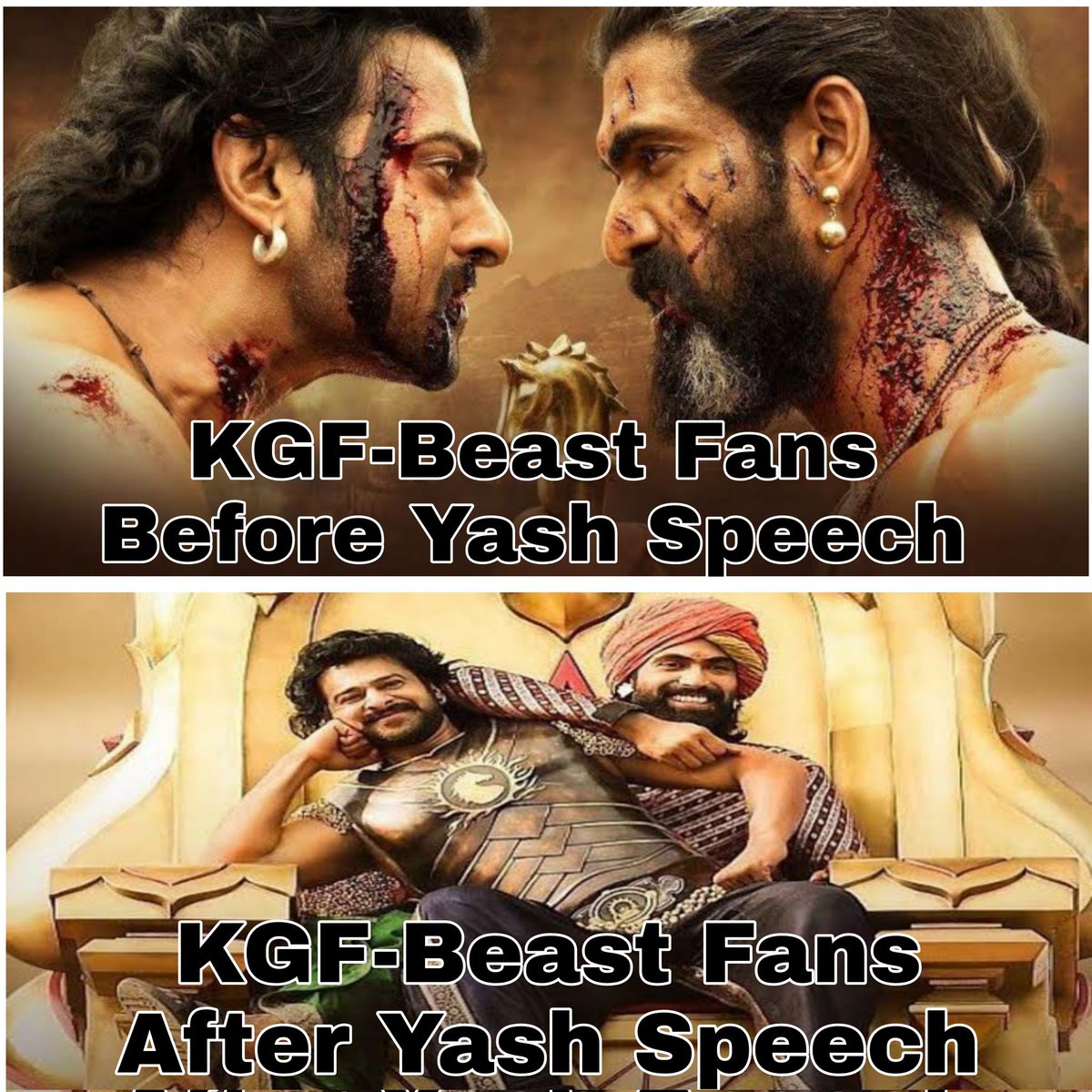 ShivamDevanshka's tweet photo. Agree? Retweet..! 
#KGFChapter2 #Beast https://t.co/jX8T5pELnc
