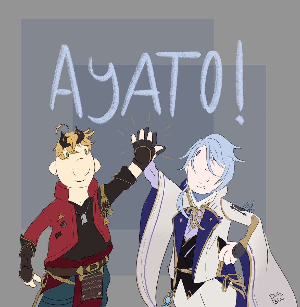 Punkcalfart2022's tweet photo. Ayato!
Hoping other #dutchartists can appreciate this joke as it's lost on non-Dutch speakers. Everyone else can enjoy this cursed Genshin image https://t.co/oJxqRRTdGg