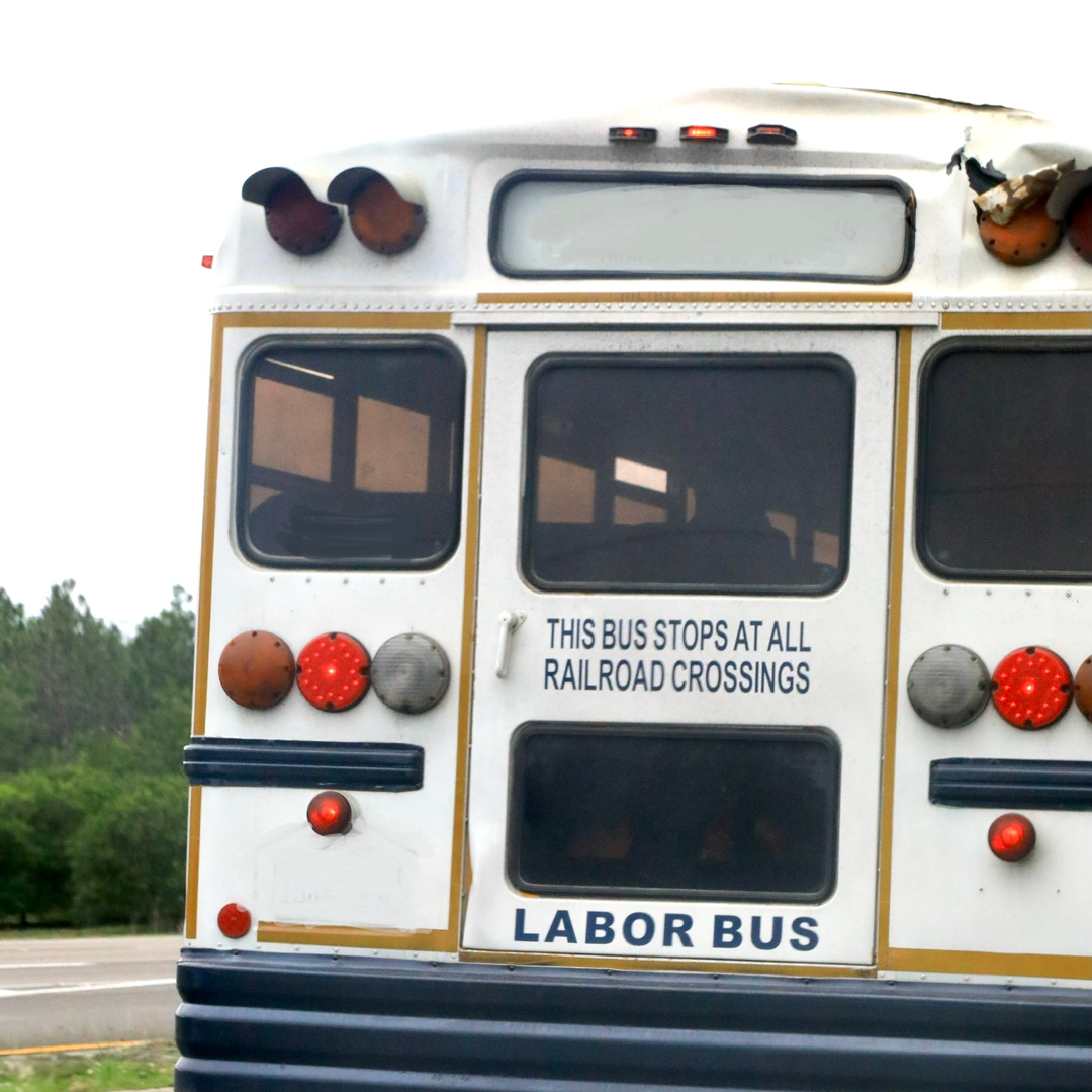 WHD_DOL's tweet photo. Transportation provided to farmworkers must be safe. The vehicle should not have broken doors or windows, bald tires, or unsafe seats. Learn more about agricultural transportation safety: https://t.co/3ZS66OeWpQ #FarmWorkerSafety #FarmWorkerAppreciation. https://t.co/IRjZdE1vHv
