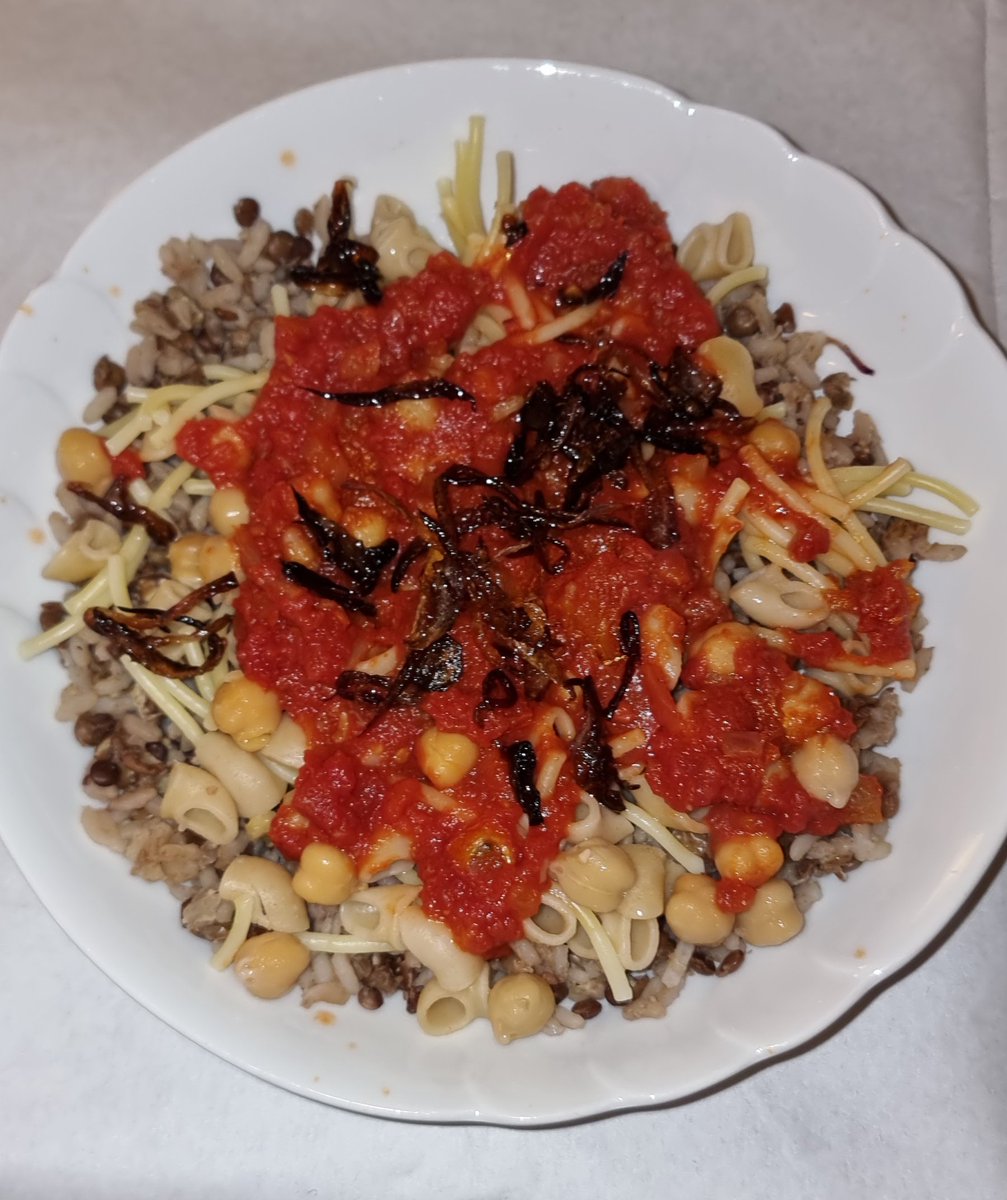 zetamoo's tweet photo. My attempt at making Koshari yesterday. https://t.co/7qhKTQ7a7w