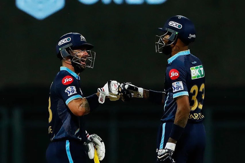 hardikpandya7's tweet photo. We’ve arrived 💪 So proud of the boys for the fight they showed out there 👏 @gujarat_titans https://t.co/LerjplGihP