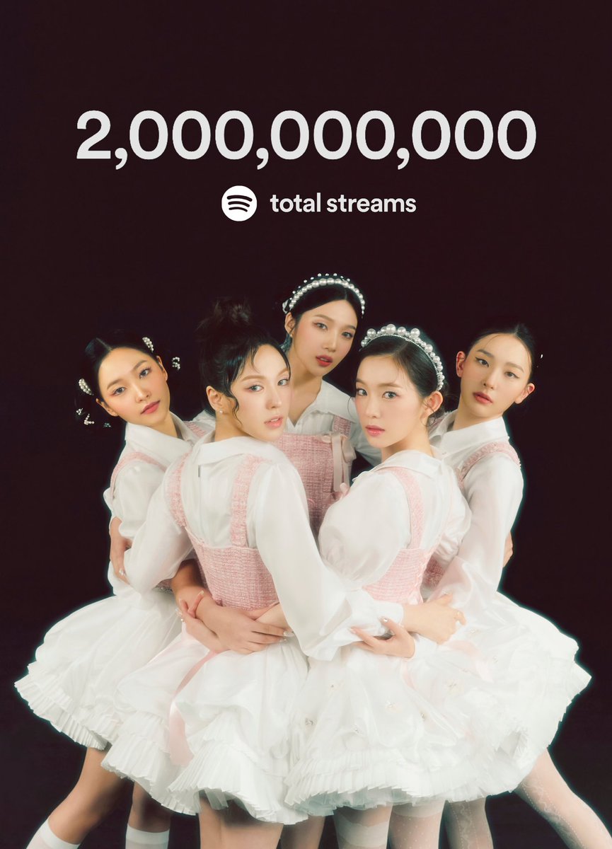 RVSpotify's tweet photo. #RedVelvet has reached 2 BILLION total streams on Spotify! 🥳🎉 https://t.co/mMxfzA9YPL