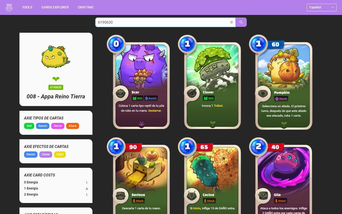 ddumst's tweet image. Ya tenemos las cartas de OJOS agregadas al tool de crafteo. Los beta testers ya pueden probarlo y si este tweet llega a 100 ❤️lanzamos hoy mismo los links 👀

@Kkshig3 @MukeGaming @Ednar_Royale @AxieLoverF22 @AxiePappas