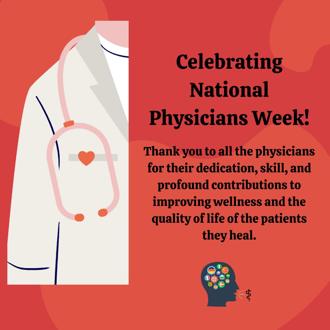InterpretSM's tweet photo. Happy National Physicians Week! Physicians play a vital role in our healthcare system. We celebrate physicians not only this week, but every week of the year! ⚕️ #InterpretSportsMed #healthcare #nationalphysiciansweek https://t.co/xHrPc94WZU