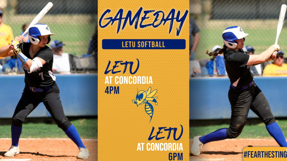 LETUAthletics's tweet photo. 🥎 @LETUSoftball at Concordia
📺https://t.co/1GY08mvbN0
📊 https://t.co/xW8uD0JkdB

#FearTheSting https://t.co/VD1pDDoGGg