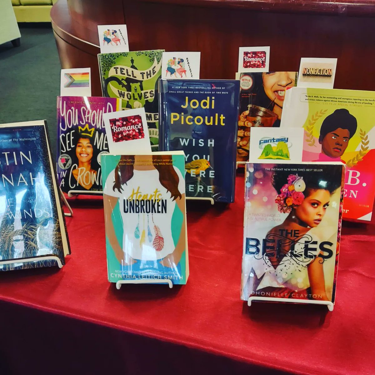 BrushLibrary's tweet photo. For Women's History Month, read stories centered around women or books written by women. Check out our display in the KBL for recommendations! #womenshistorymonth https://t.co/W8IKNOcuiE