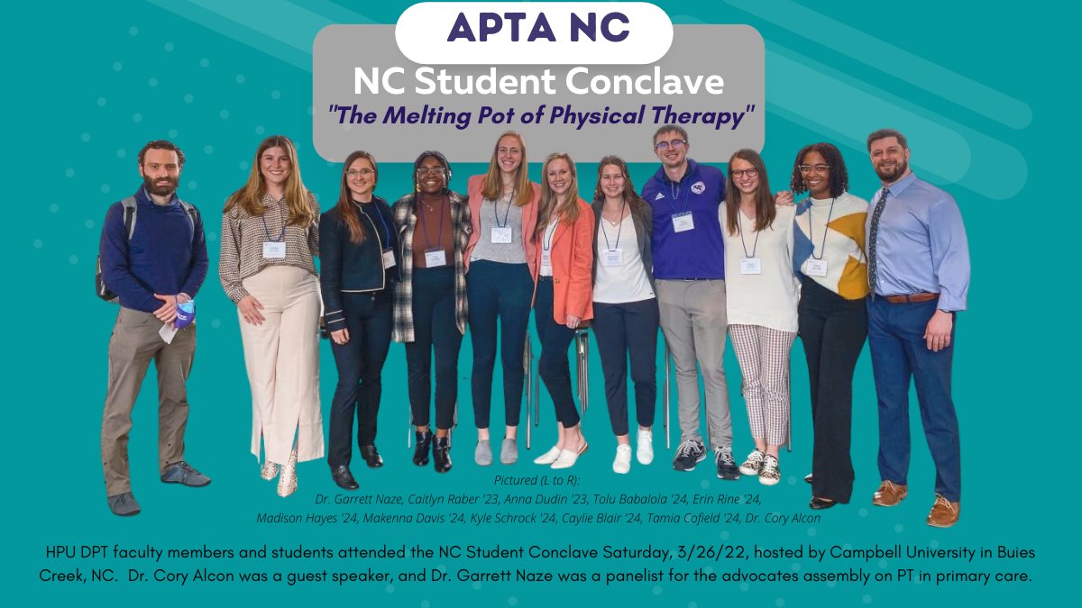 hpu_dpt's tweet photo. Shout out to HPU DPT student Katie Qiu '22, for always sharing “social media worthy” content w/us! Katie serves on the APTA-NC Student Conclave & Advocacy Proj. Committee as well as the APTS Student Assembly DEI PC Chair!
#hpudpt #dptstudent #ptstudent #apta #aptanc @aptancssig https://t.co/USMKagruxD