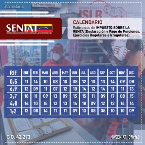 SENIAT_Oficial's tweet photo. CALENDARIO DE SUJETOS PASIVOS ESPECIALES Y AGENTES DE RETENCIÓN PARA EL AÑO 2022.
#DeclaraYPagaElISLR
#RenacerEnSocialismo https://t.co/43zTZE8HuQ