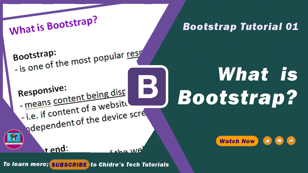 ManjunathChidre's tweet image. Let's understand What is Bootstrap, What is Responsive website, etc.
Watch Now: youtu.be/S3iydMUw0yo
#Bootstrap #BootstrapTutorial #WebDesign #WebDevelopment #FrontendDevelopment #UIDesign #Coding #FrontendFramework #ResponsiveDesign #Programming #ChidresTechTutorials