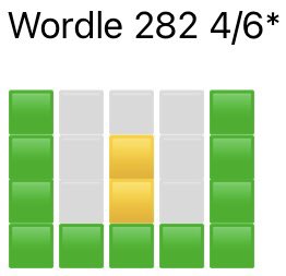 Greens and yellows forming a w out of the wordle squares