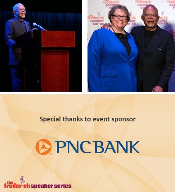 soniamccormick's tweet photo. As the proud sponsor of the Frederick Speaker Series, 
@PNCBank was proud to welcome world-renowned Harvard Professor @HenryLewisGates to the 
@WeinbergCenter stage!  Thank you to our own 
@collinsstacey for moderating the Q&amp;A! #FindingYourRoots https://t.co/XOQVWXbAcI