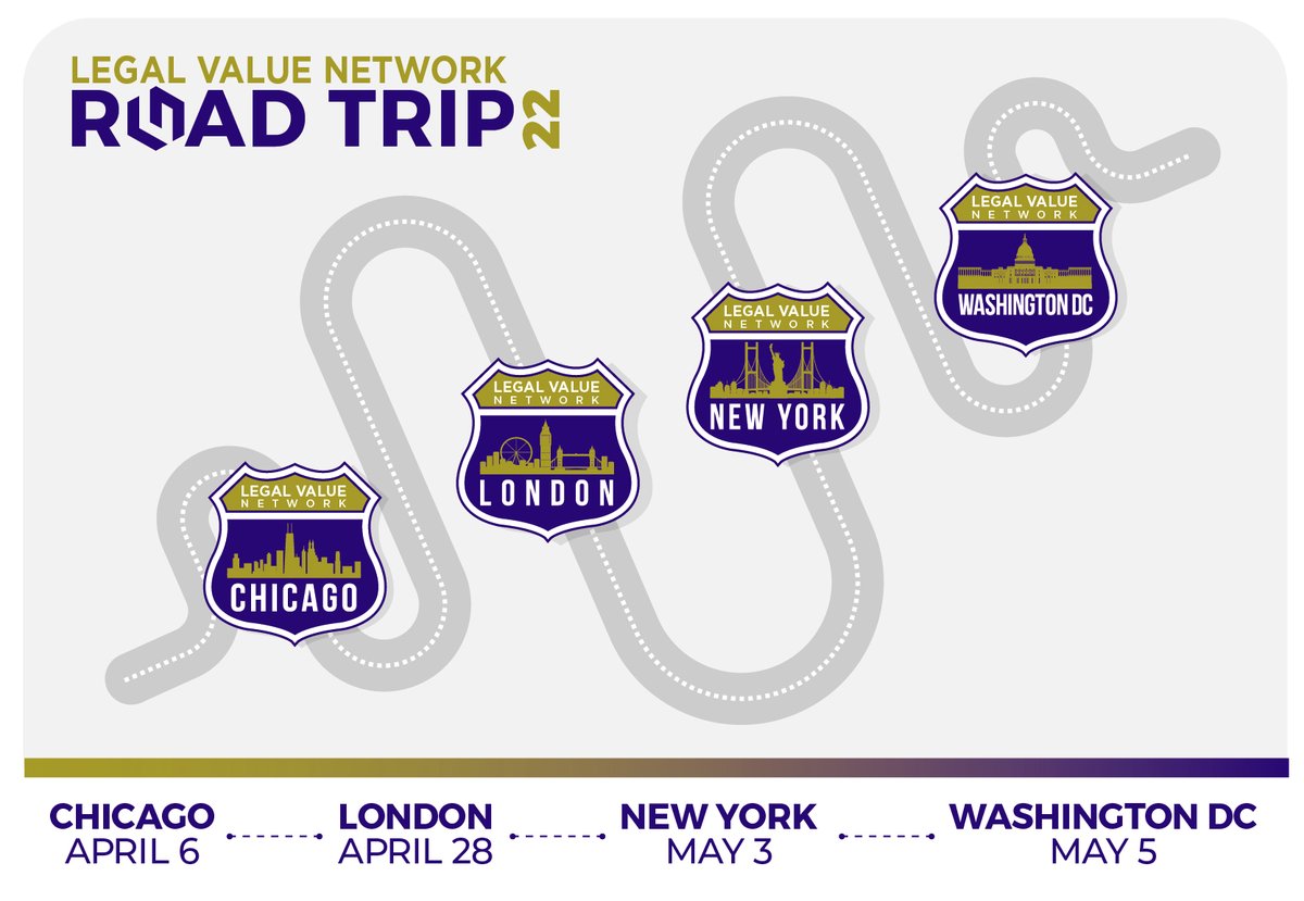 LVN is hitting the road to deliver in-person networking and professional development for legal service professionals. Registration is open to join us in London on April 28 and there's still time to get your tickets for the Chicago event next Wed, April 6!
legalvaluenetwork.com/road-trip